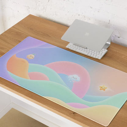Pastel Rainbow Cute Mouse Pad Girly Design