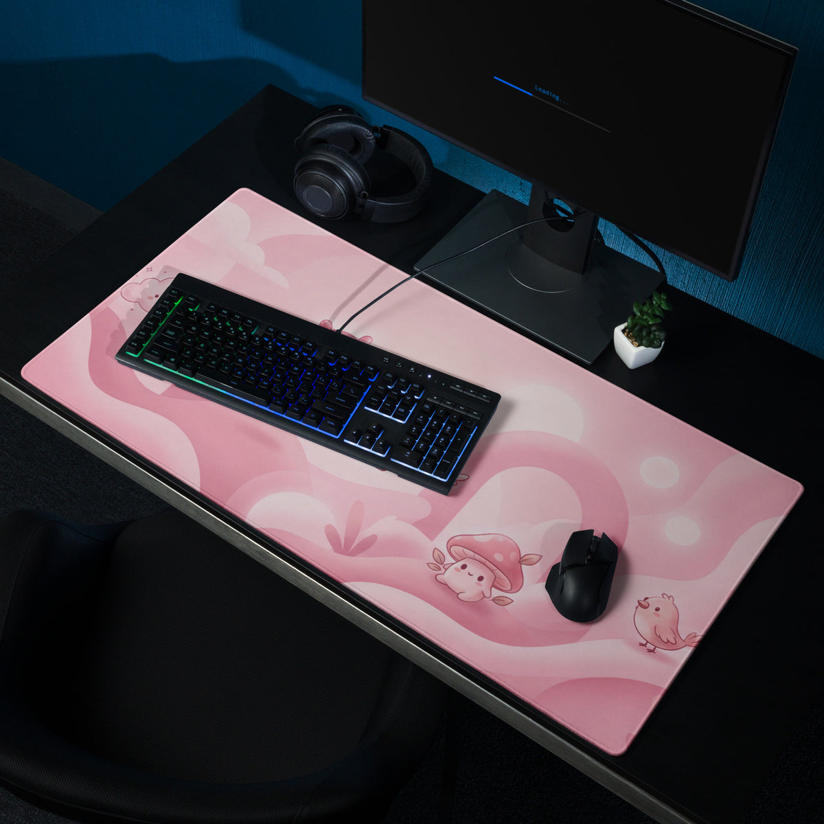 Pink Cute Gaming Mouse Pad For Dota CSGO Cute Theme