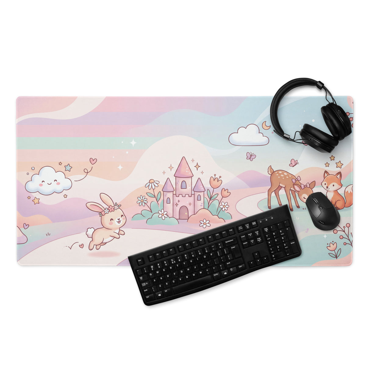 Pastel Unicorn Gaming Mouse Pad With Cute Design