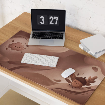 Pink Cute Gaming Mouse Pad With Cute Clouds Design