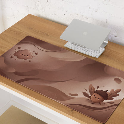 Pink Cute Gaming Mouse Pad With Cute Clouds Design