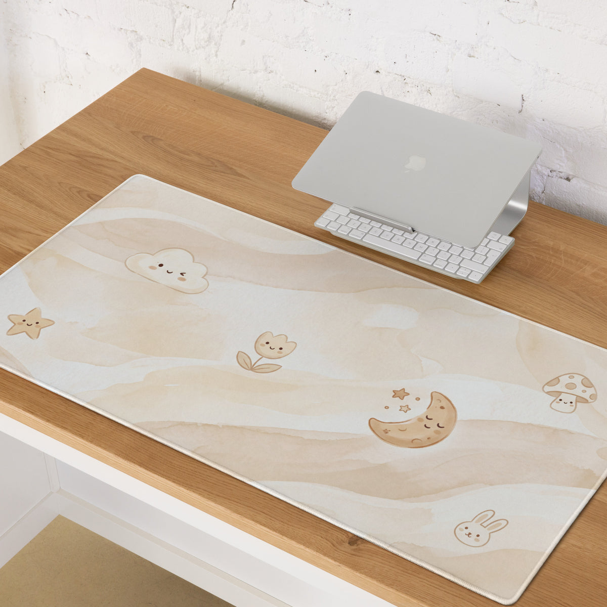 Pastel Cute Mushroom Cloud Gaming Mouse Pad