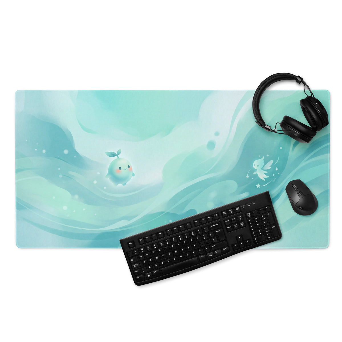 Girly Mint Green Gaming Mouse Pad