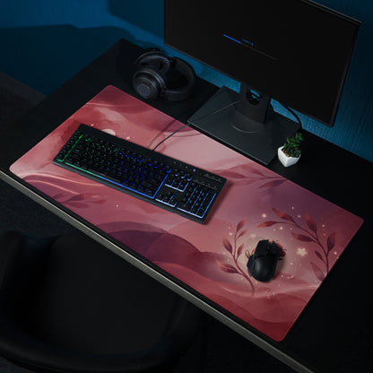 Cute Pink Galaxy Gaming Mouse Pad With Cloud Characters