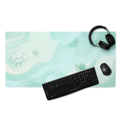 Pastel Cute Clouds Gaming Mouse Pad