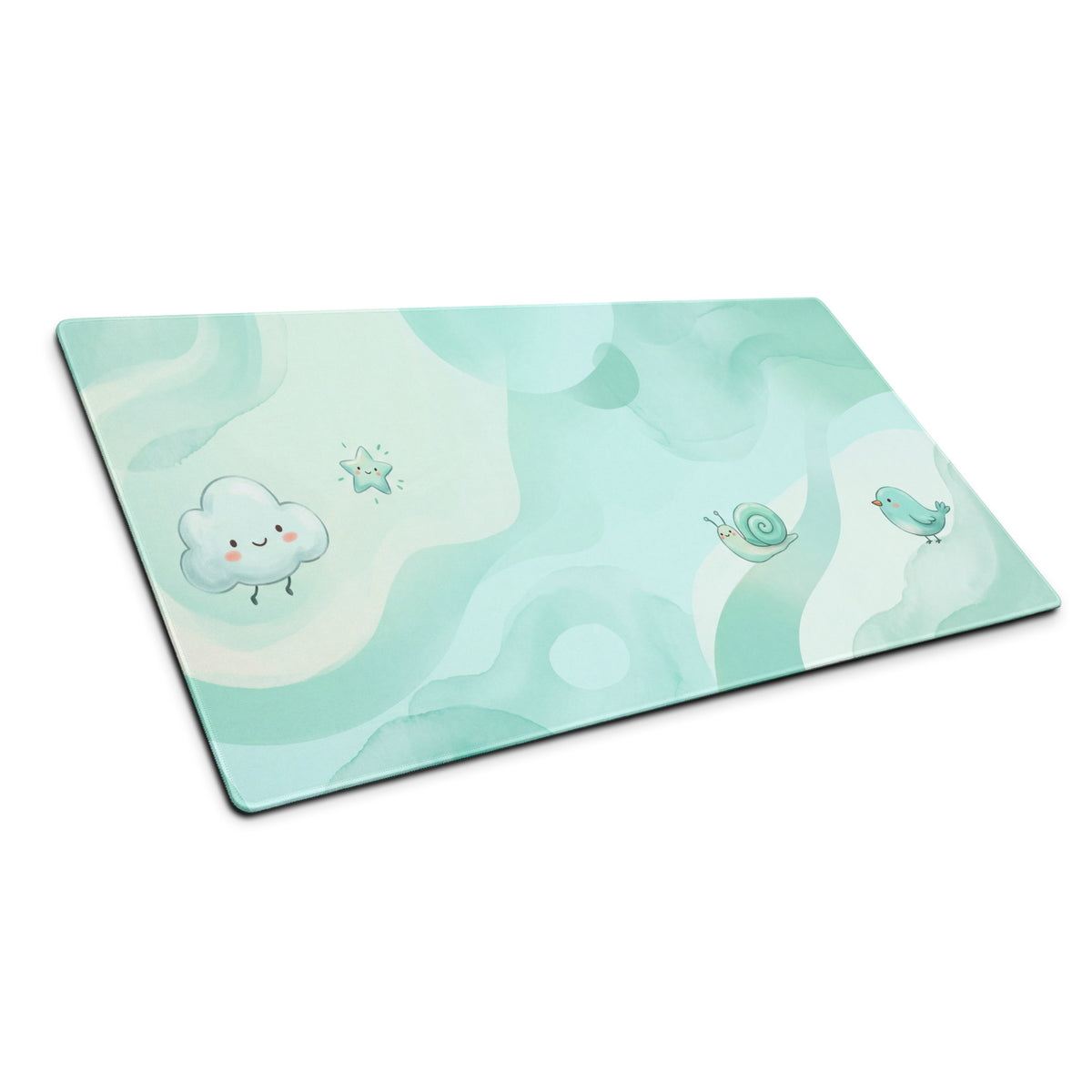 Pastel Cute Clouds Gaming Mouse Pad