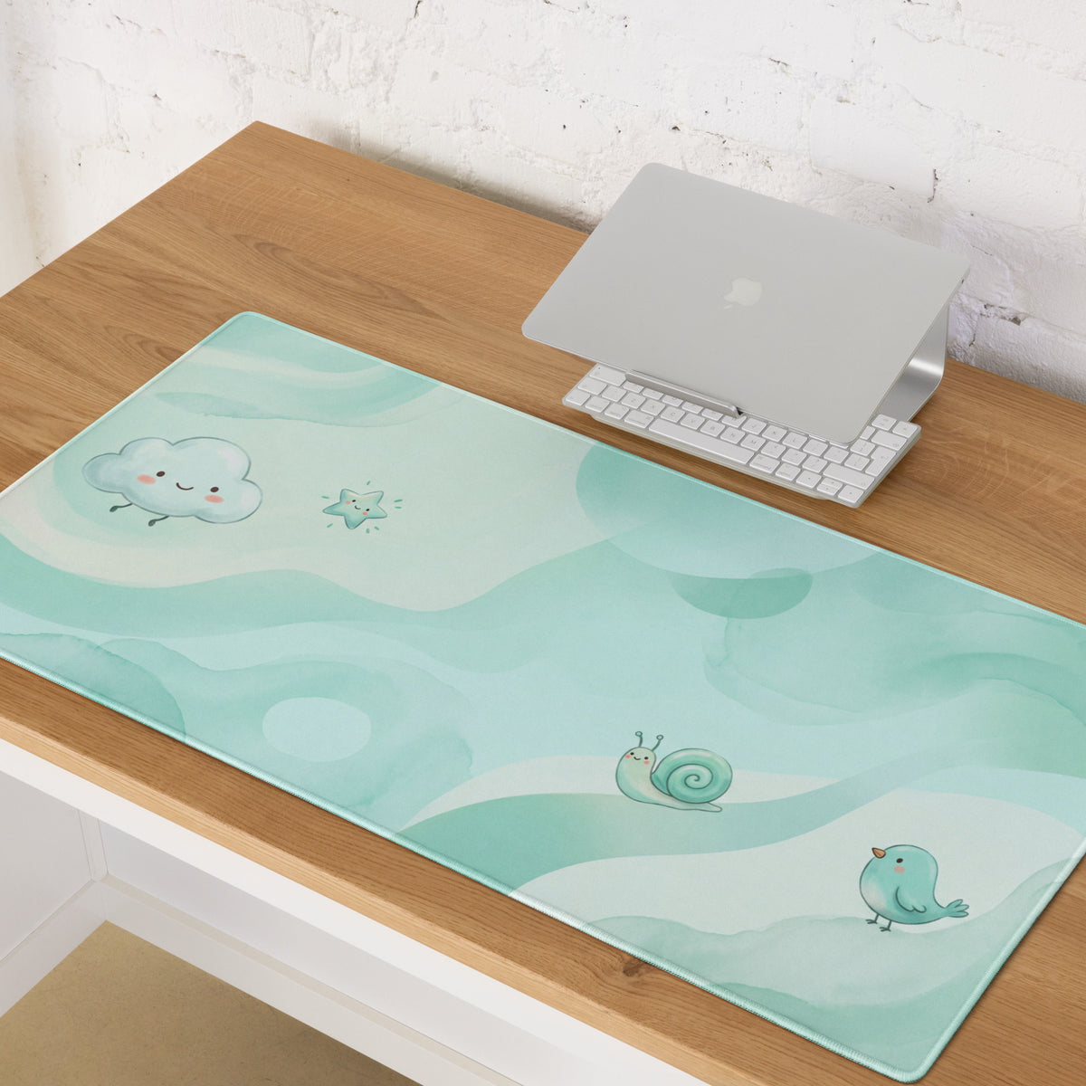 Pastel Cute Clouds Gaming Mouse Pad