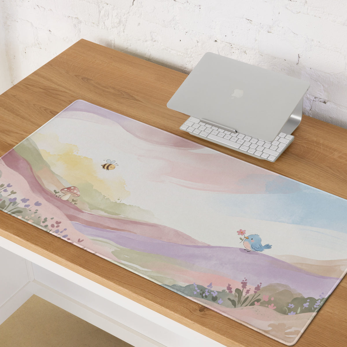 Cute Pink Gradient Gaming Mouse Pad