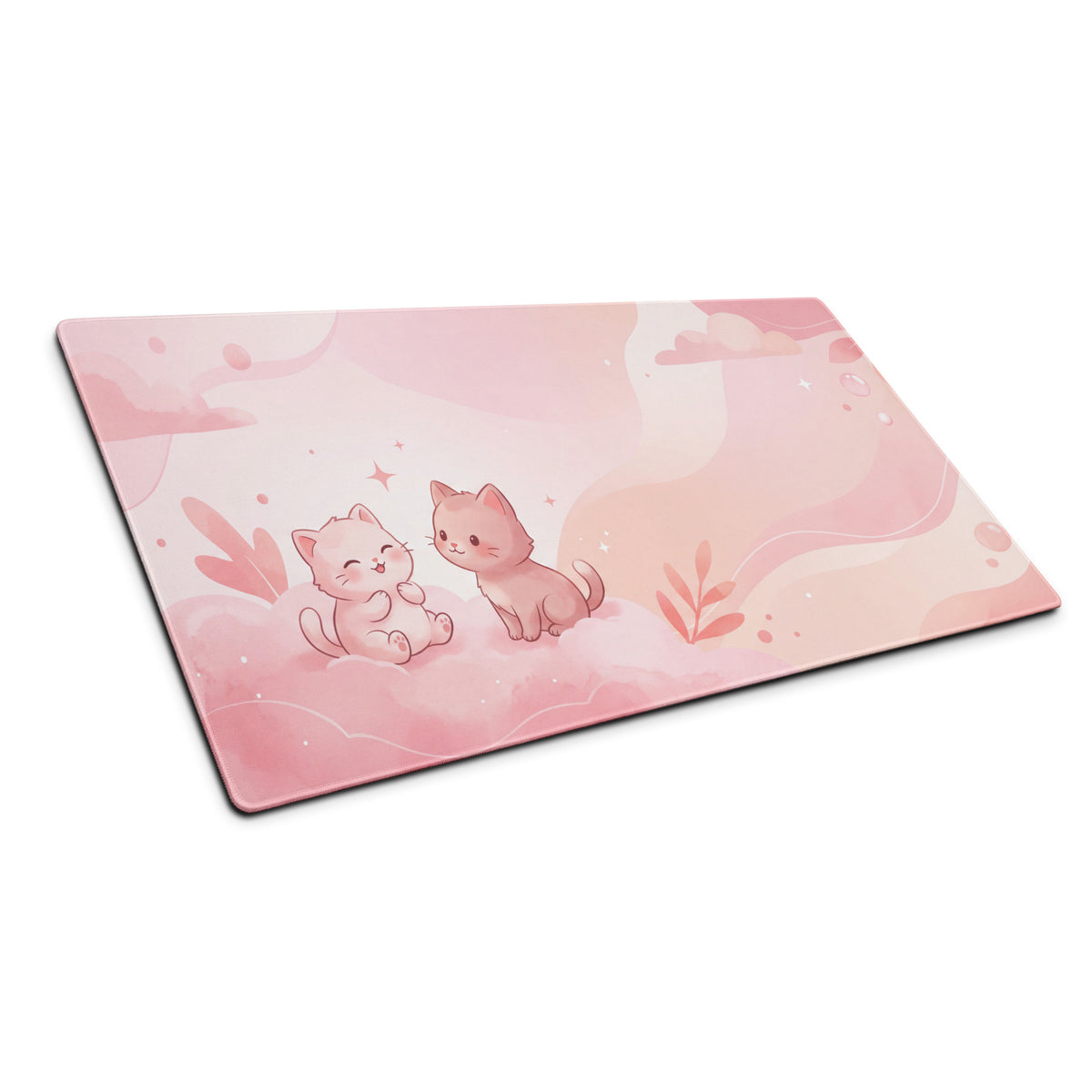 Pink Cute Cats Gaming Mouse Pad For Cozy Play