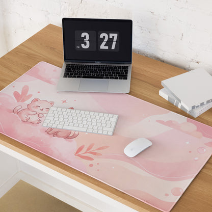 Pink Cute Cats Gaming Mouse Pad For Cozy Play