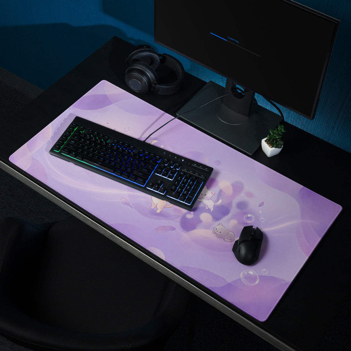 Pink Galaxy Cute Gaming Mouse Pad