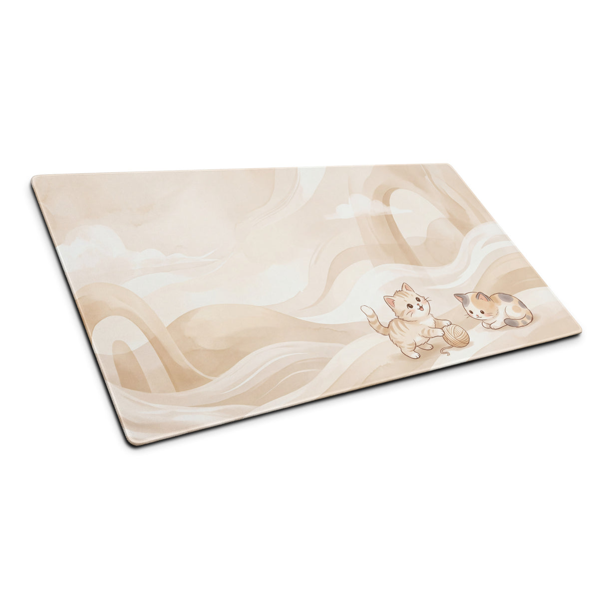 Pastel Pink Cute Cats Gaming Mouse Pad