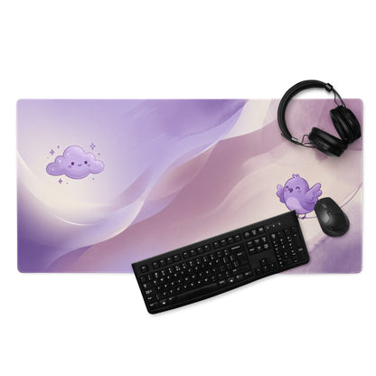 Pastel Purple Cute Cloud Gamer Mouse Pad