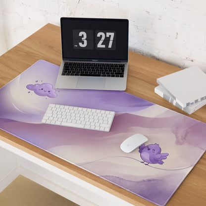 Pastel Purple Cute Cloud Gamer Mouse Pad