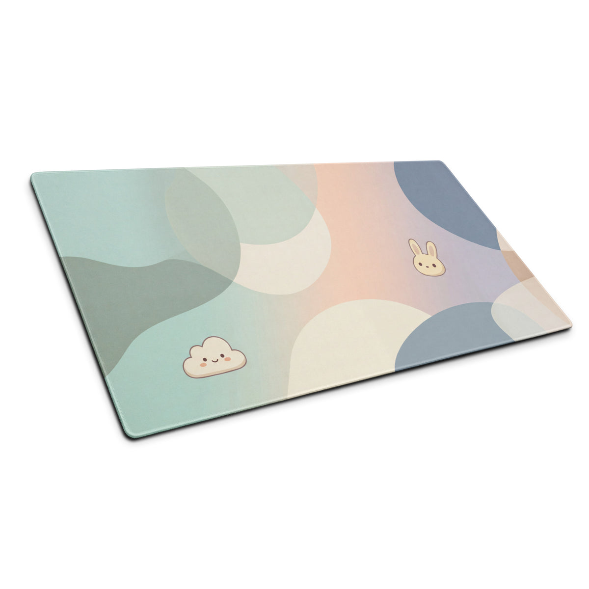 Pastel Cute Bunny Mouse Pad Large Non Slip Gaming Desk Mat