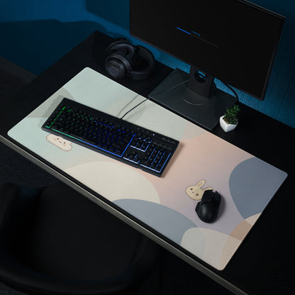 Pastel Cute Bunny Mouse Pad Large Non Slip Gaming Desk Mat