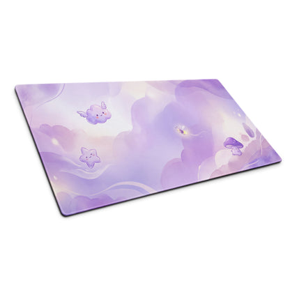 Purple Lavender Clouds Gaming Mouse Pad Cute Girly Style