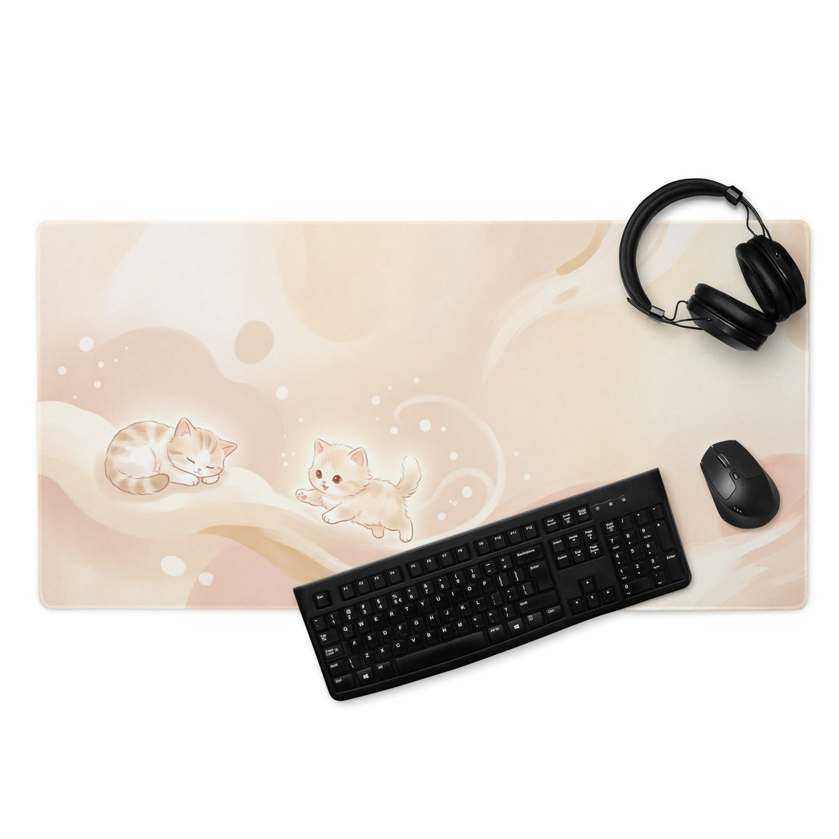 Cute Pink Cat Theme Gaming Mouse Pad