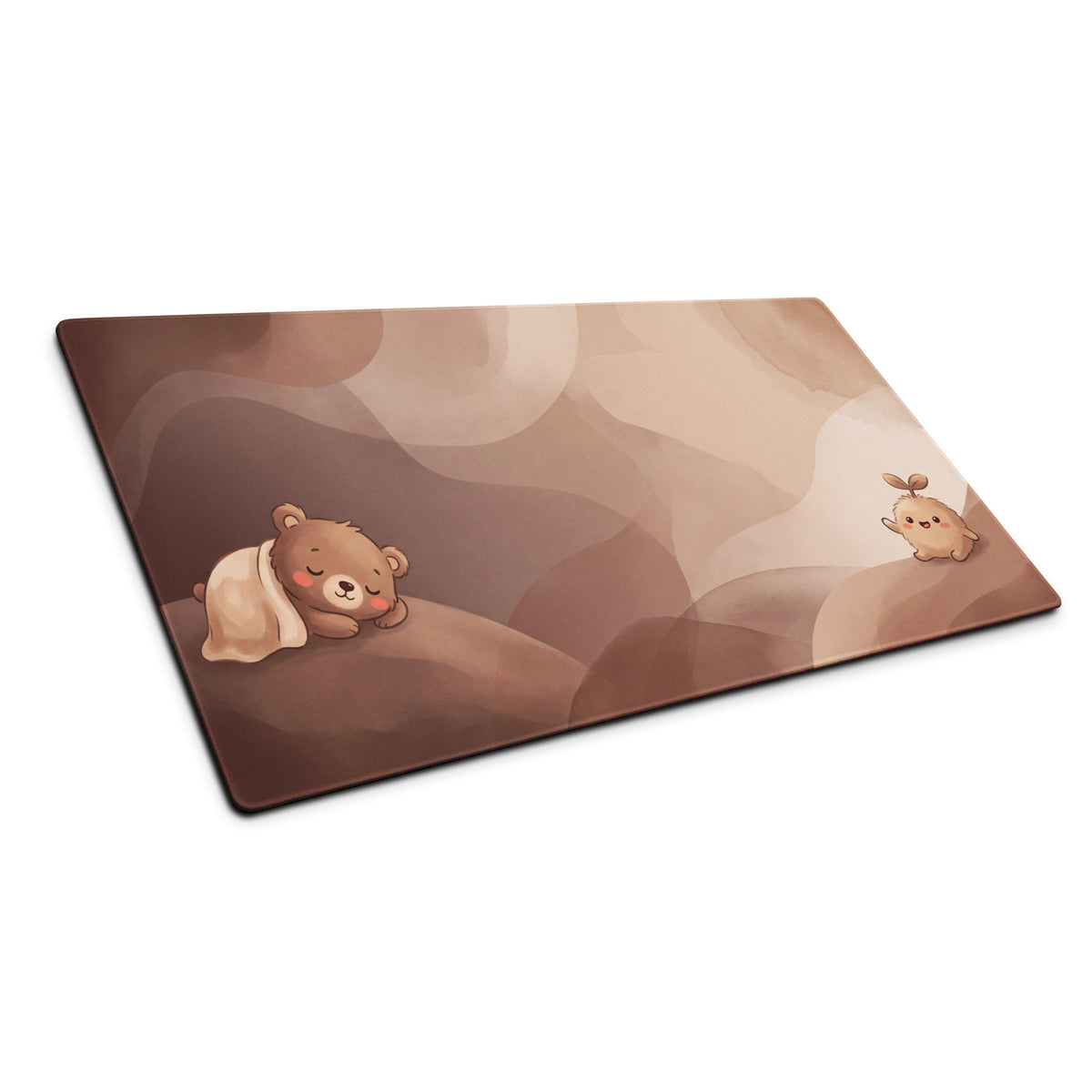 Cute Brown Bear Themed Gaming Mouse Pad