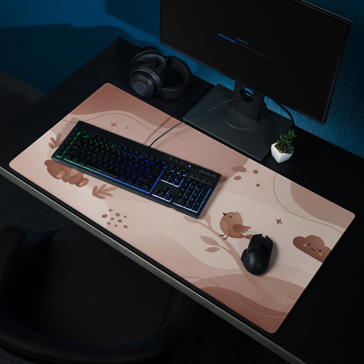 Pink Bear Cute Gaming Mouse Pad