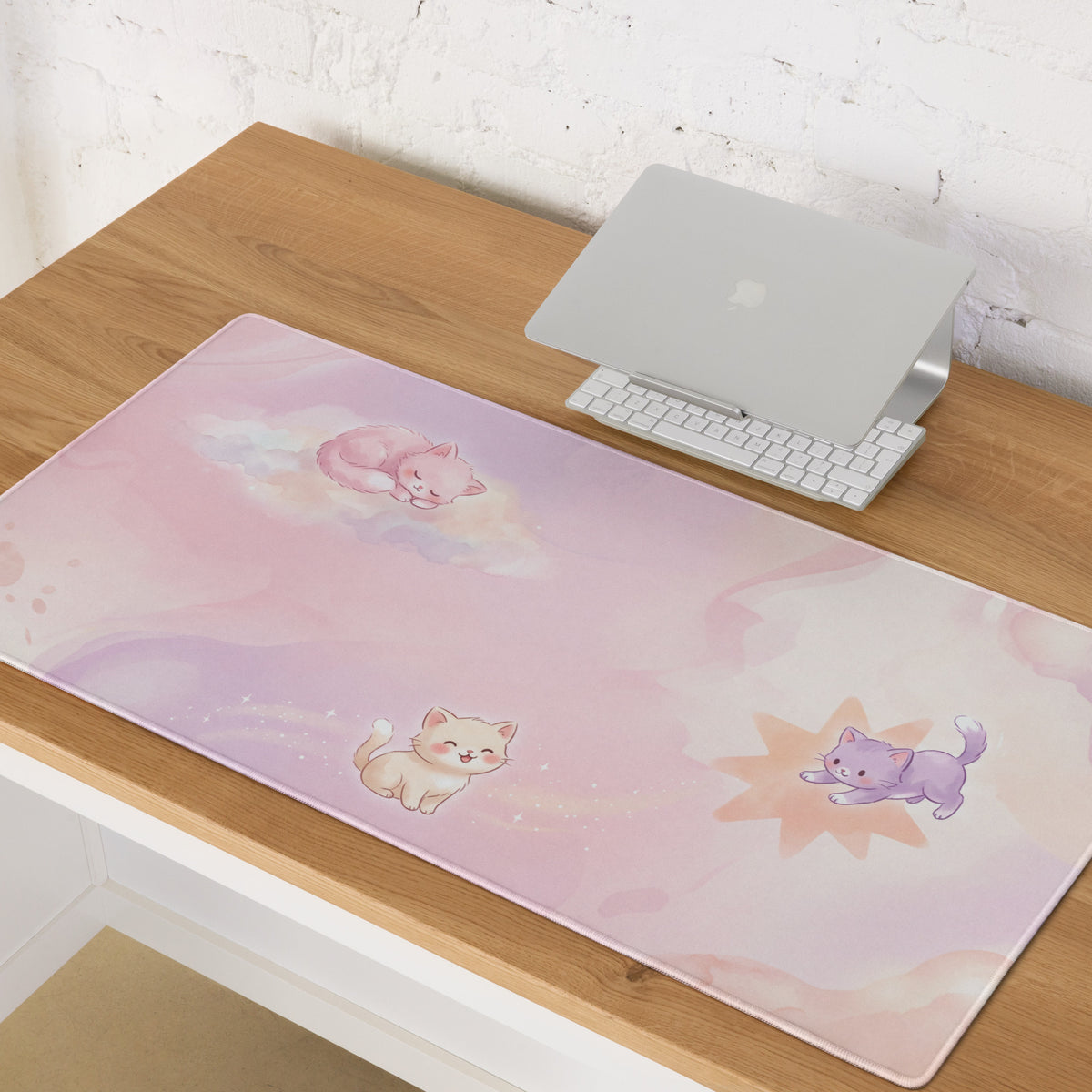 Pastel Kittens Gaming Mouse Pad