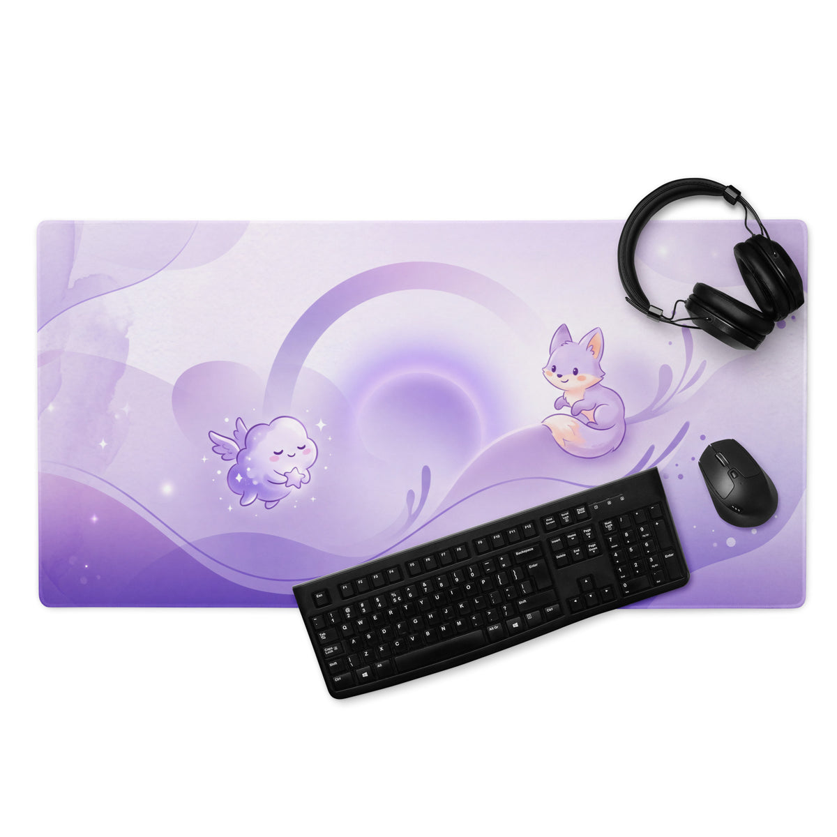 Cute Themed Purple Gaming Mouse Pad for Girls