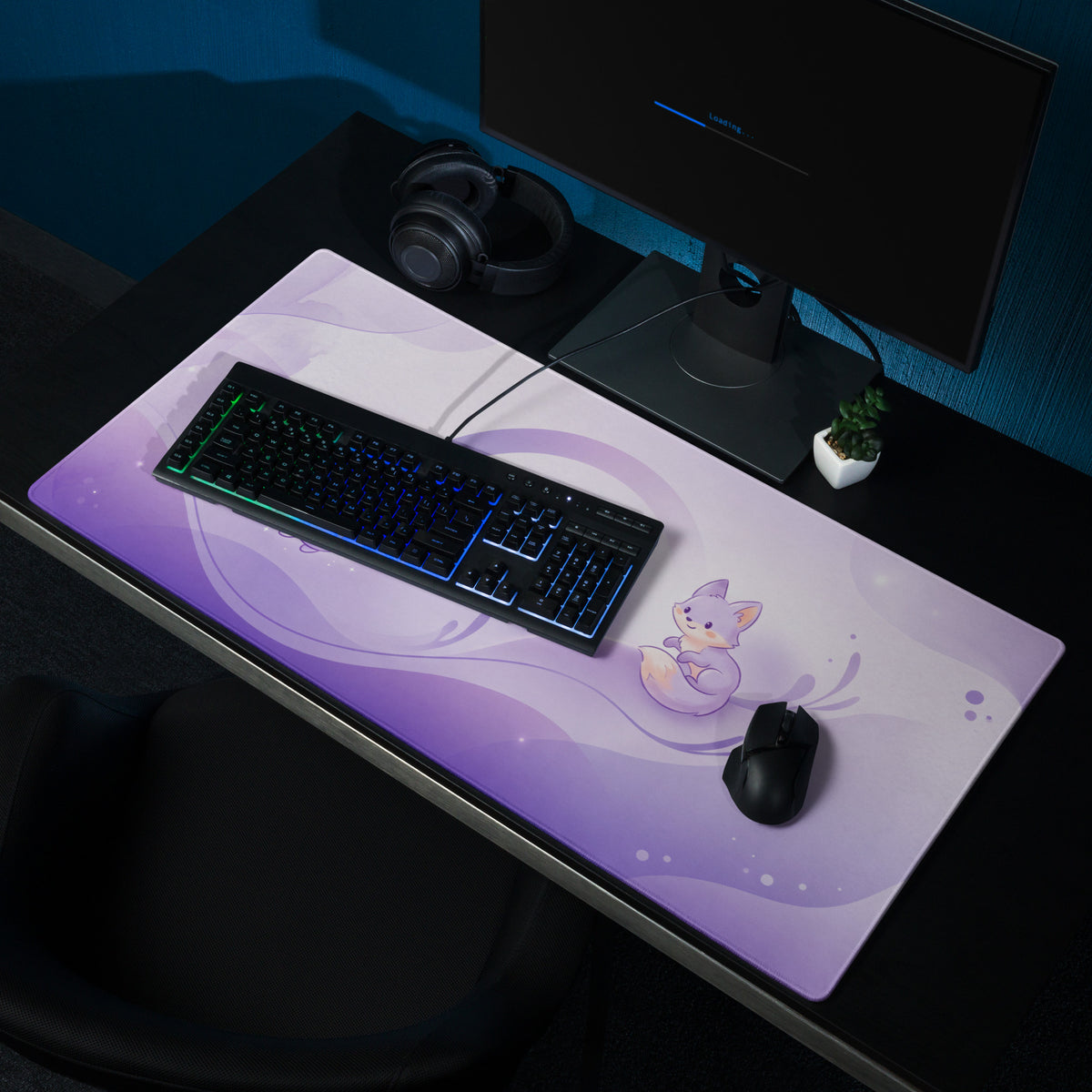 Cute Themed Purple Gaming Mouse Pad for Girls