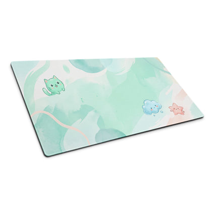 Pastel Cute Cat Gaming Mouse Pad