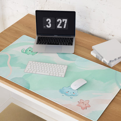 Pastel Cute Cat Gaming Mouse Pad