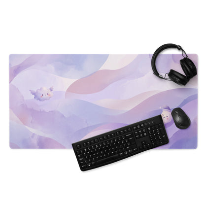 Pastel Purple Unicorn Mouse Pad With Clouds