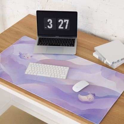 Pastel Purple Unicorn Mouse Pad With Clouds