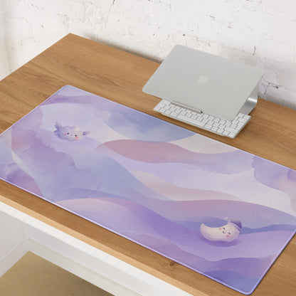 Pastel Purple Unicorn Mouse Pad With Clouds