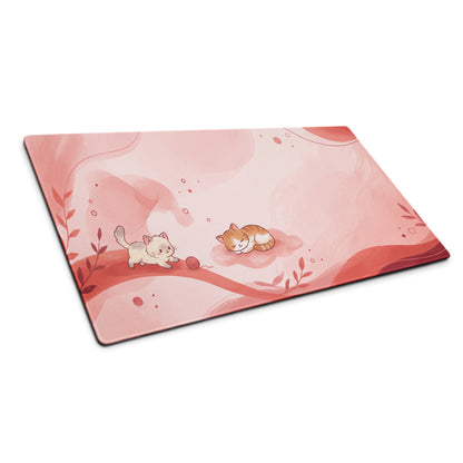 Pink Kawaii Kitty Mouse Pad For Girls Gaming