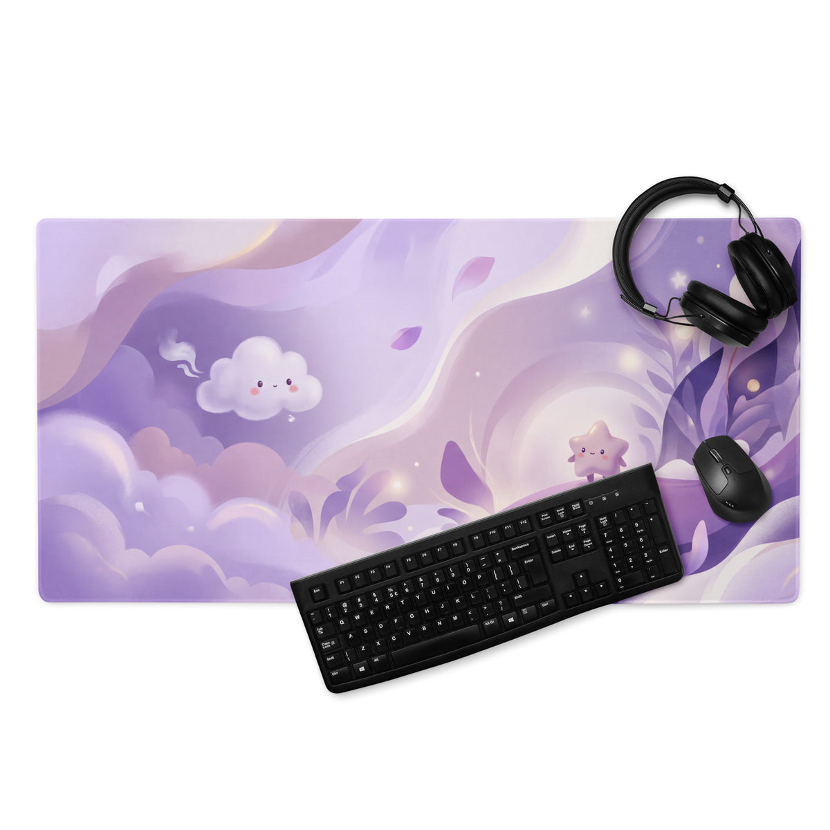 Pastel Purple Cute Cloud Dream Gaming Mouse Pad