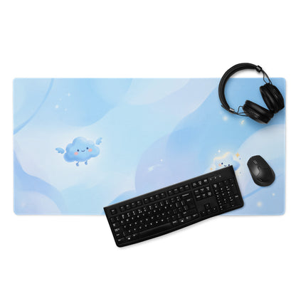 Pastel Blue Cute Cloud Mouse Pad