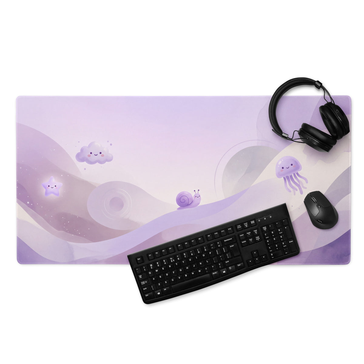 Lovely Purple Unicorn Galaxy Gaming Mouse Pad