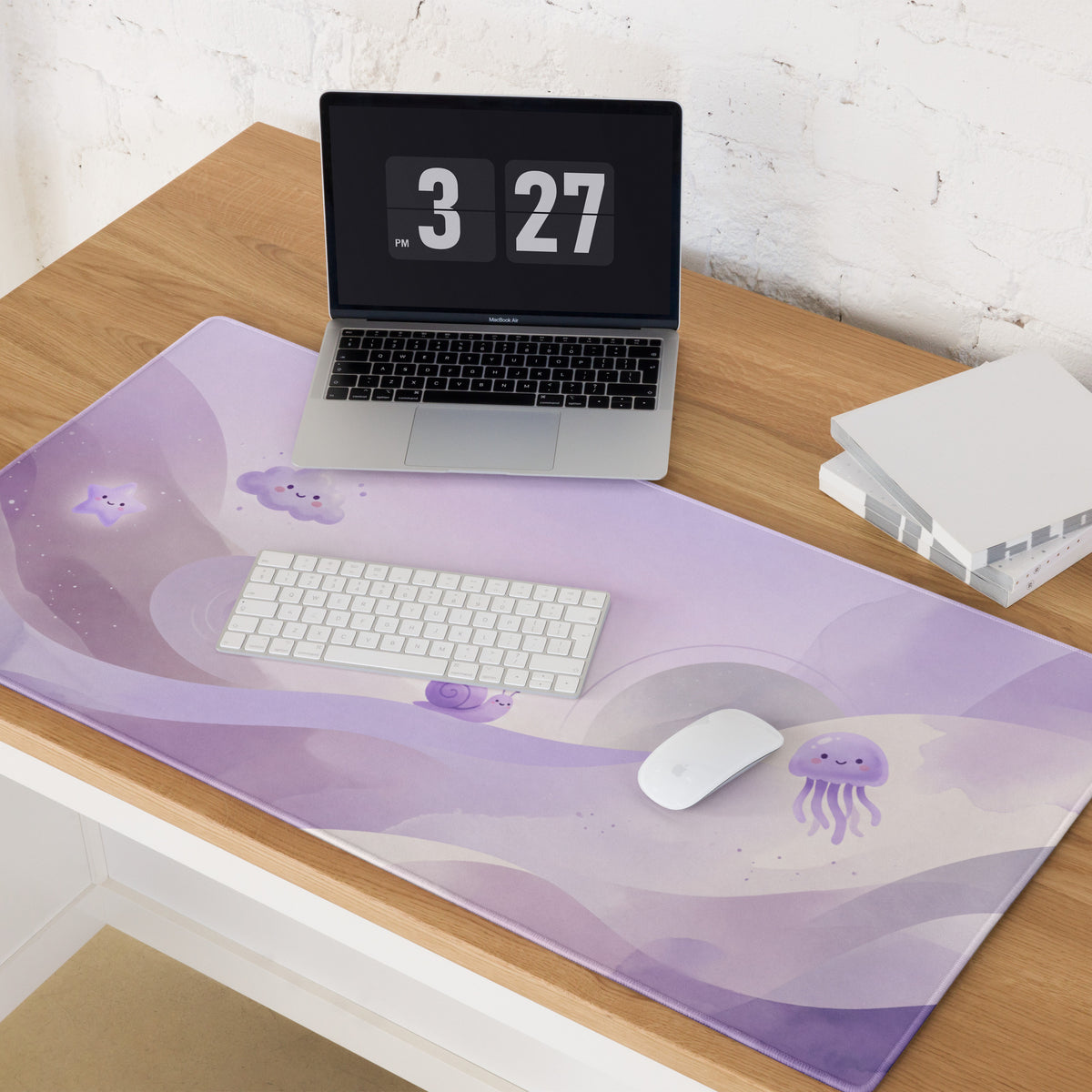 Lovely Purple Unicorn Galaxy Gaming Mouse Pad