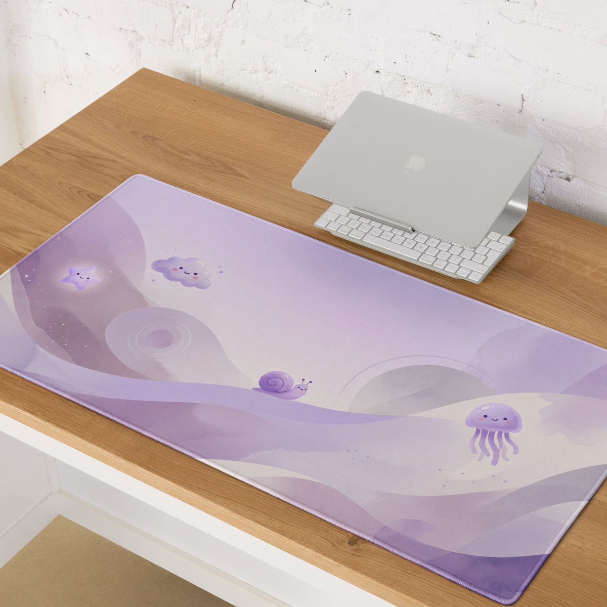 Lovely Purple Unicorn Galaxy Gaming Mouse Pad