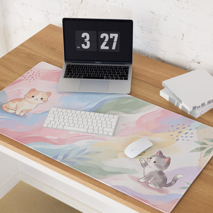 Pastel Cat Friends Gaming Mouse Pad