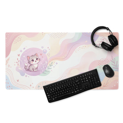 Pastel Kitty Dream Gaming Mouse Pad