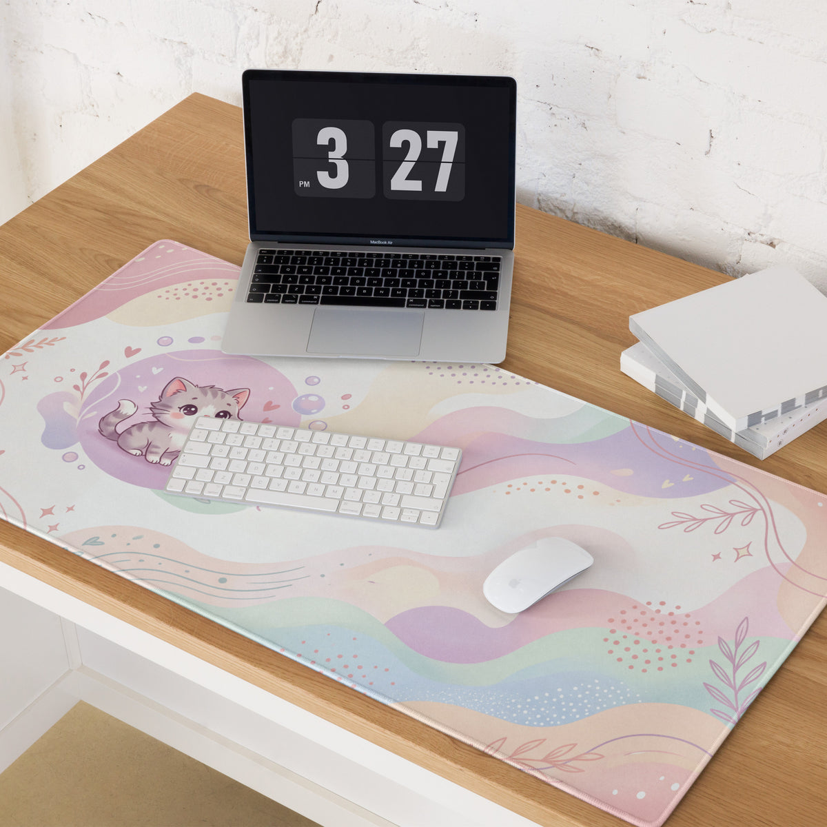 Pastel Kitty Dream Gaming Mouse Pad