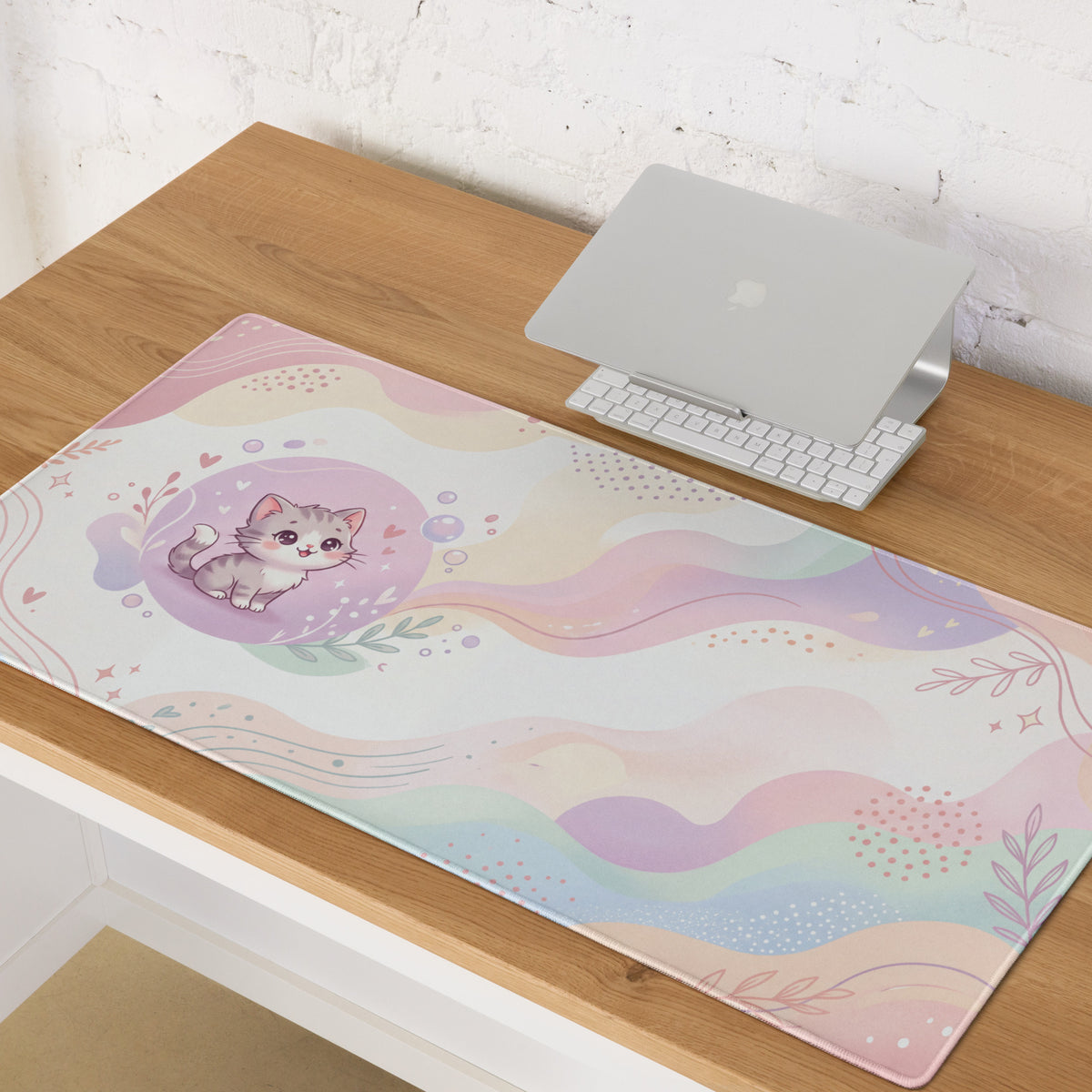 Pastel Kitty Dream Gaming Mouse Pad