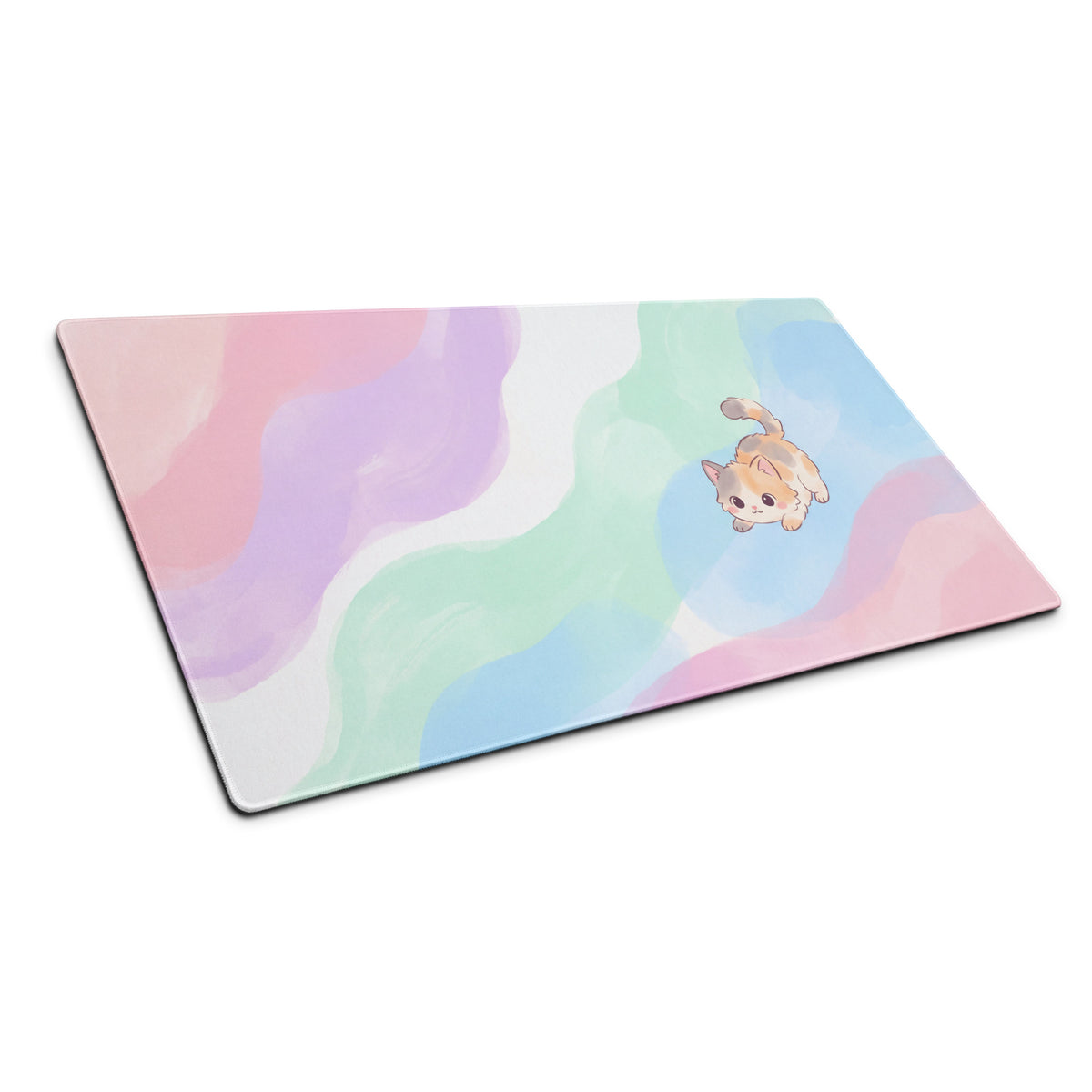Pastel Rainbow Kitty Mouse Pad