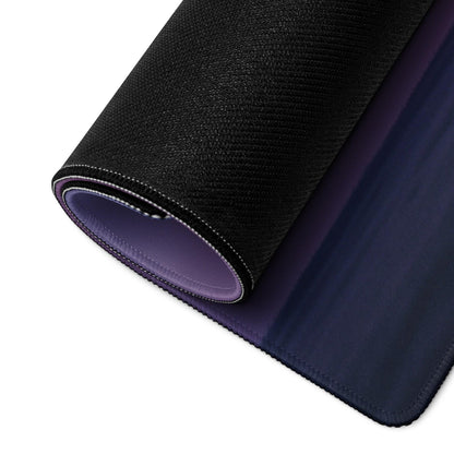 Dreamy sunset tree gaming mouse pad black purple gradient stitched edges