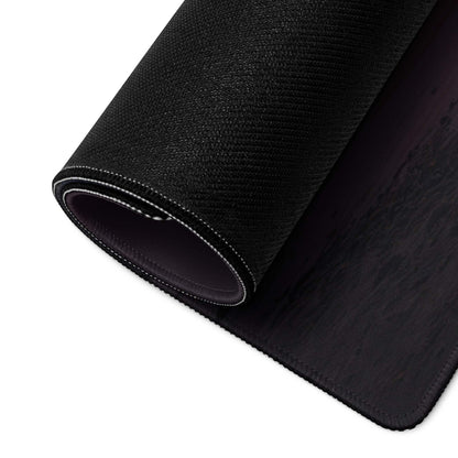 Black textured Epic large gaming mousepad with woven pattern and stitched edges