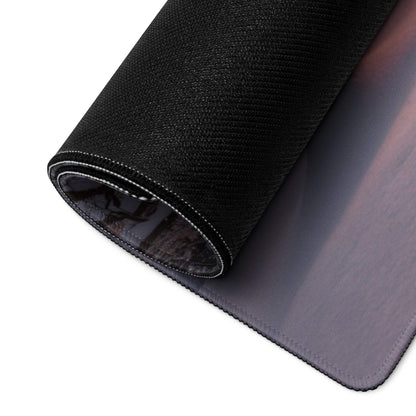 Premium large gaming mouse pad with black textured gray-to-purple gradient