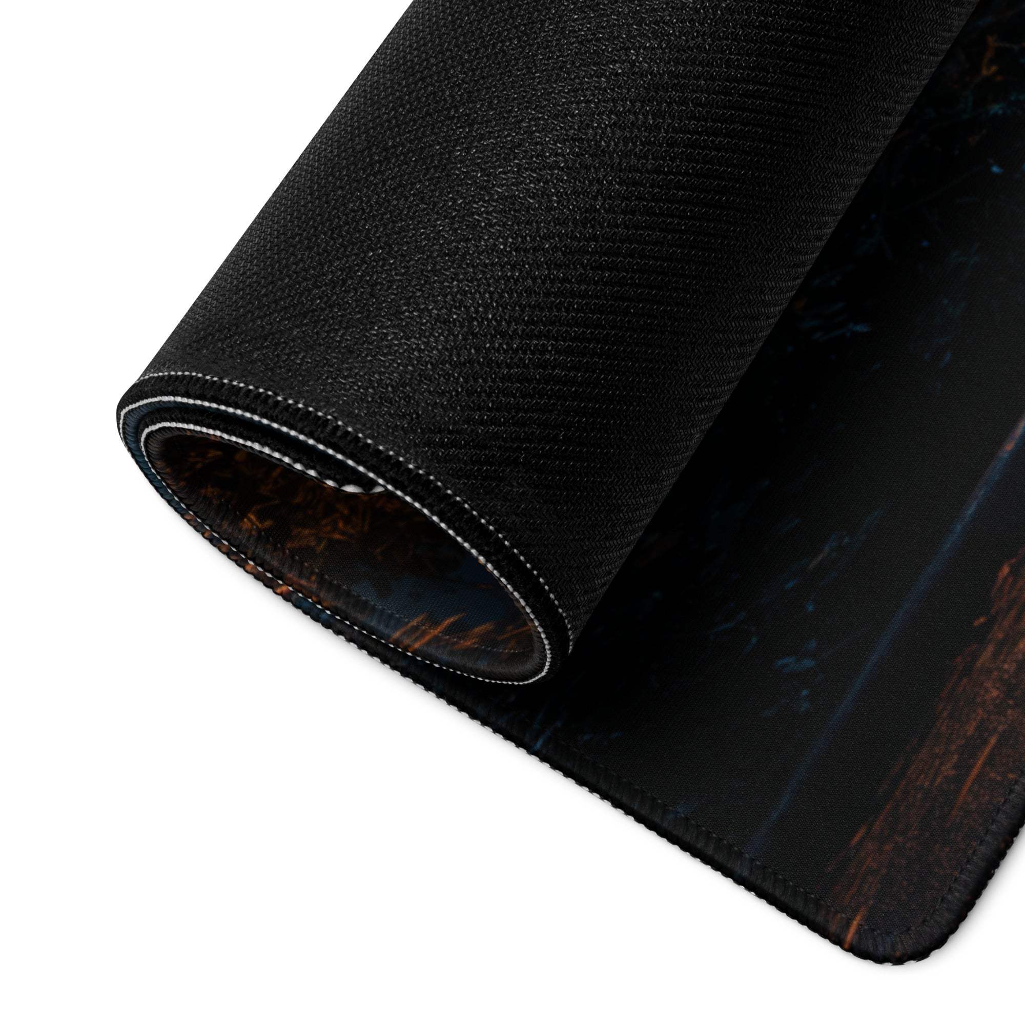 Black textured gaming mousepad with Epic Night Paris Eiffel Tower design