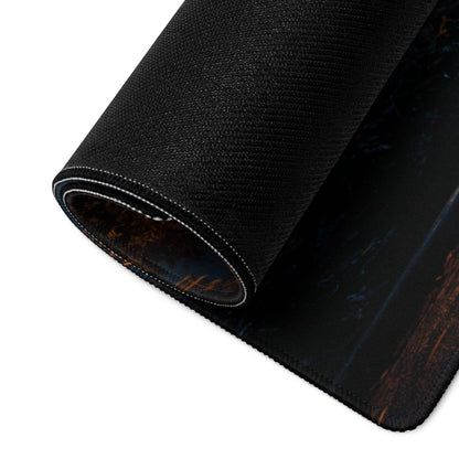 Black textured gaming mousepad with Epic Night Paris Eiffel Tower design