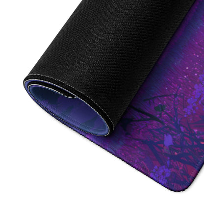Anime Night Sky Violet Purple large gaming mousepad purple black gradient textured surface