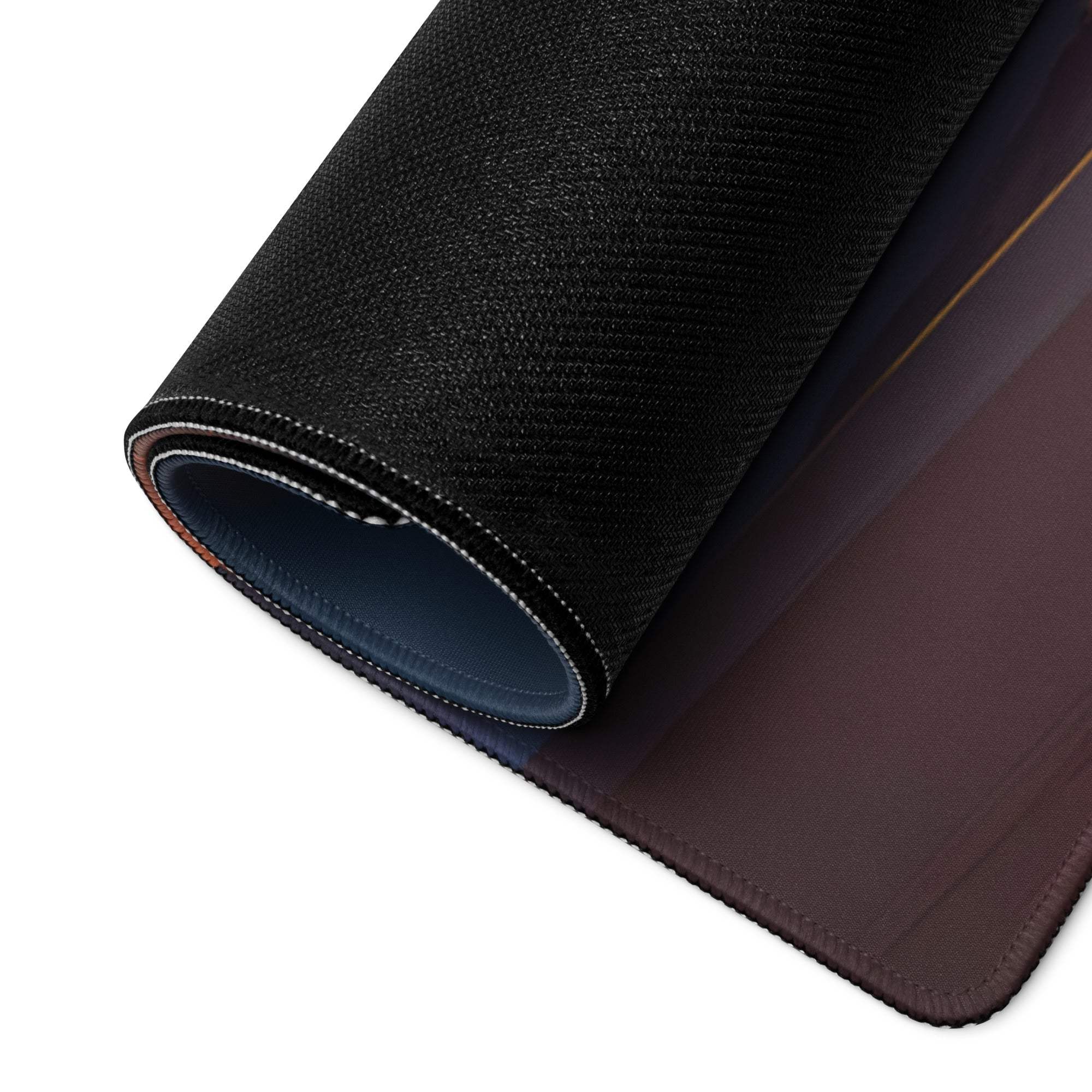 Black textured Epic Desert Landscape gaming mousepad with brown gradient edge